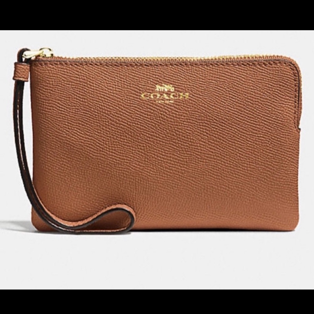 COACH corner zip wristlet.